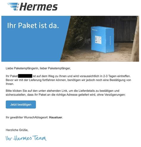 pishing mail hermes|Hermes phishing mail einloggen.